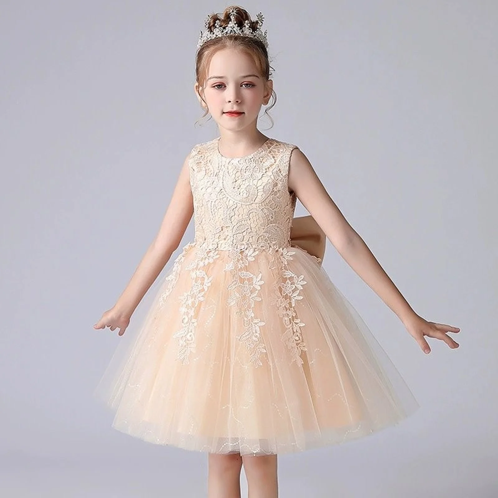 Vestido de flores para niña elegante fiesta y boda - imagen 5