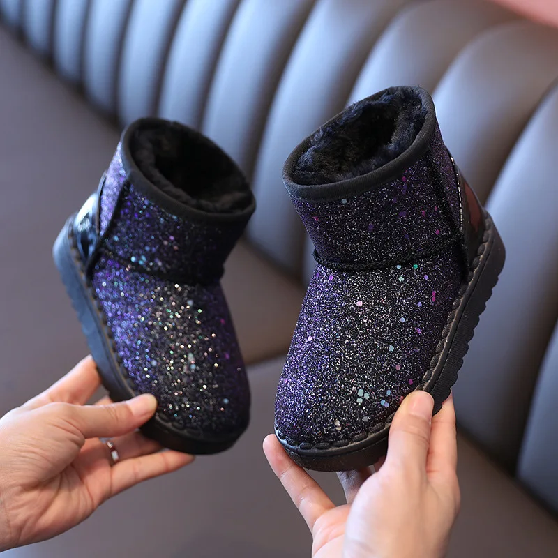 Botas de nieve impermeables con forro térmico cálido para niña - imagen 3