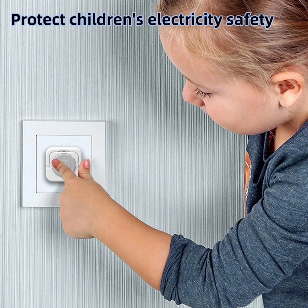 Protección de enchufe para el cuidado del bebé, seguridad eléctrica, enchufe de salida estándar americano, cerraduras de seguridad contra enchufe eléctrico para niños - imagen 2