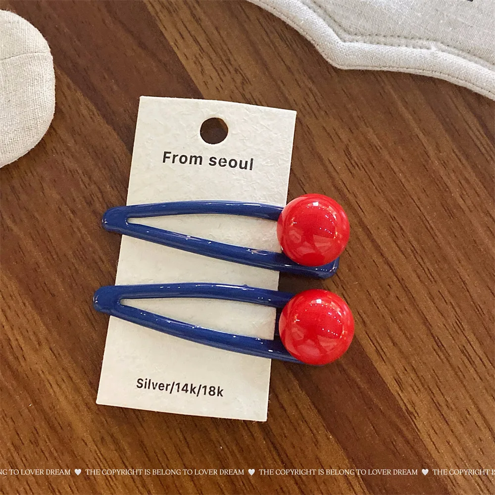 2 unids/set de Clips BB de Color caramelo para niñas Y2K, Clip de presión de Metal Simple, pasadores pequeños bonitos, tocado, accesorios para el cabello para niños - imagen 3