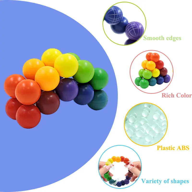 Fidget Toy Educational Color Ball 3D Puzzle Montessori Game Matching Shape Toy for Children Training Sensory Kids Adult Gift - imagen 3
