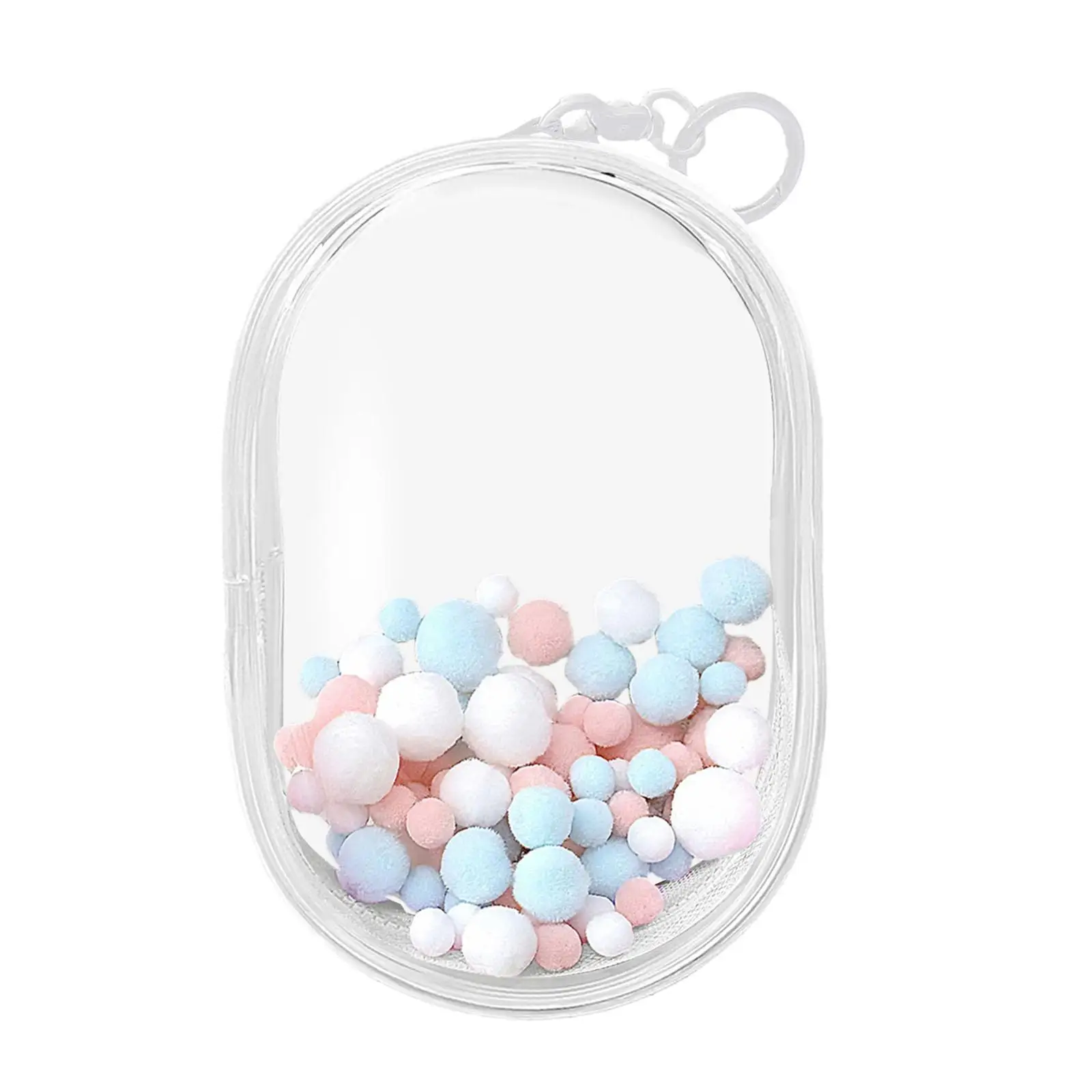 Compact Figure Holder for Mini Dolls, Transparent Display Bag for Collectors