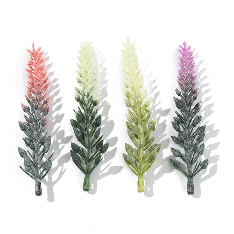 20 piezas ramas de pino de plástico artificial de 4 colores en stock para venta al por mayor, textura realista, ideales para decoración en macetas del hogar - imagen 4