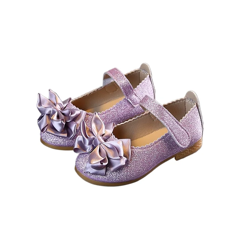 Zapatillas de princesa con lentejuelas para niña – Cómodas con lazo - imagen 3