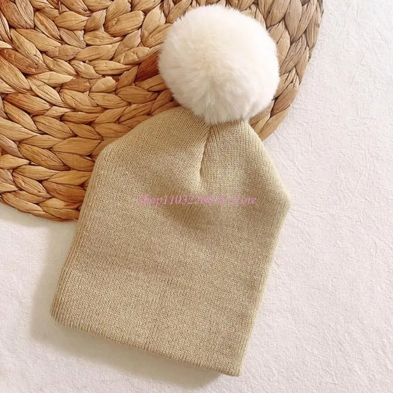 Gorro de punto con pompón para bebé – Cálido invierno - imagen 4