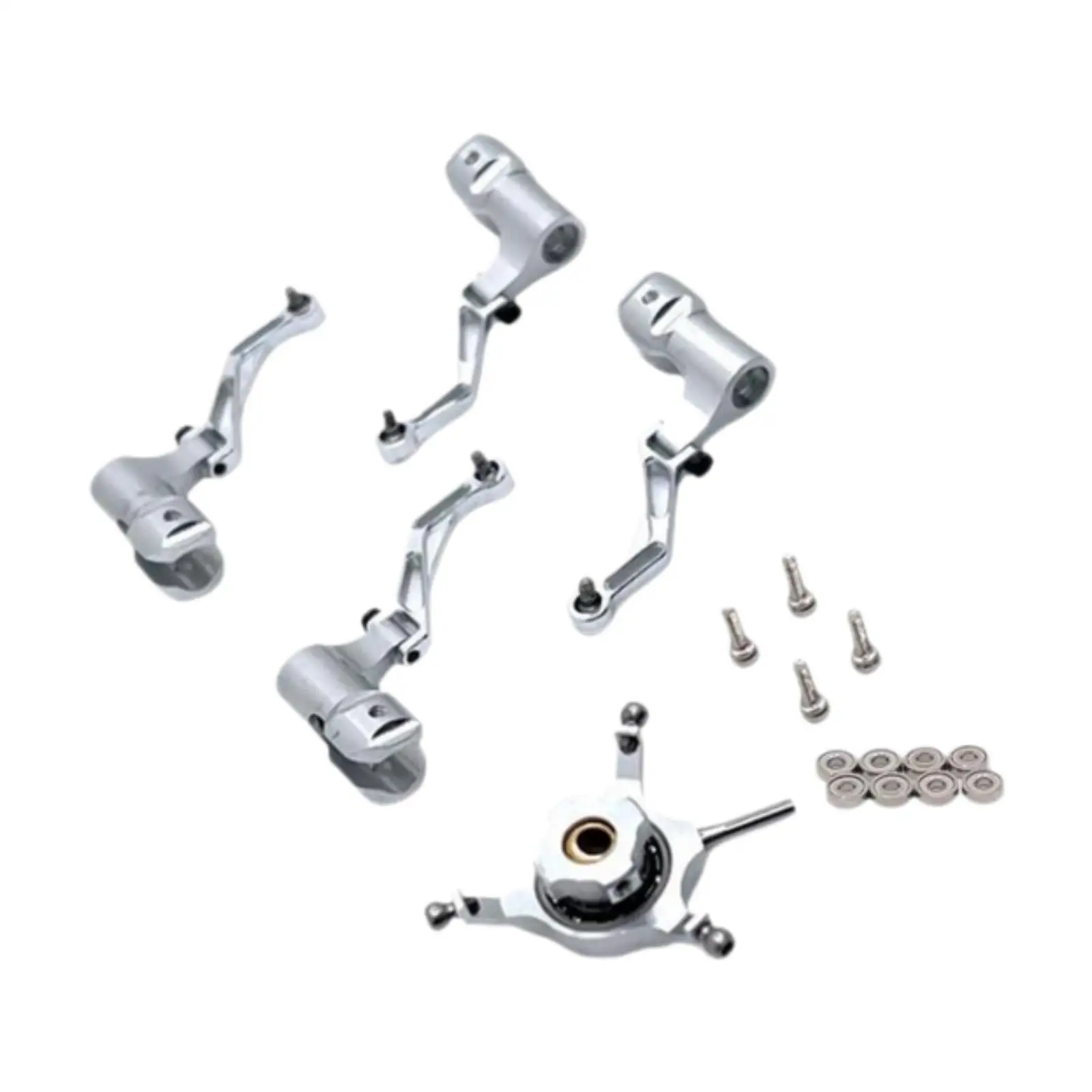 RC Helicopter Swashplate Set Spare Part Aluminum Replacement Sturdy DIY Repairing Leaf Clip RC Aircraft Accessories for K124