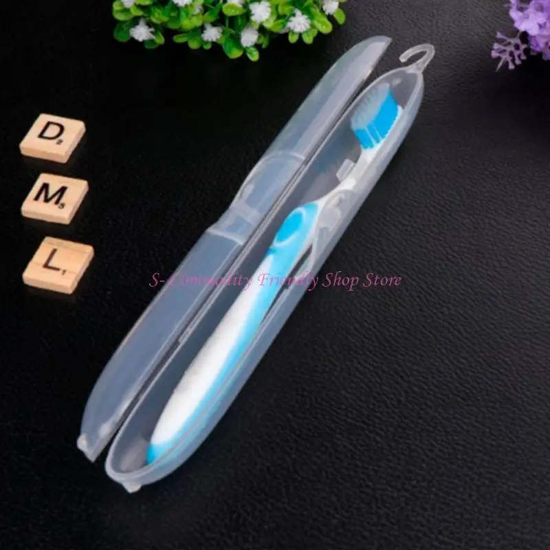 85ae 23x3.5x33cm caja soporte cepillo dientes plástico transparente viajar portátil - imagen 2