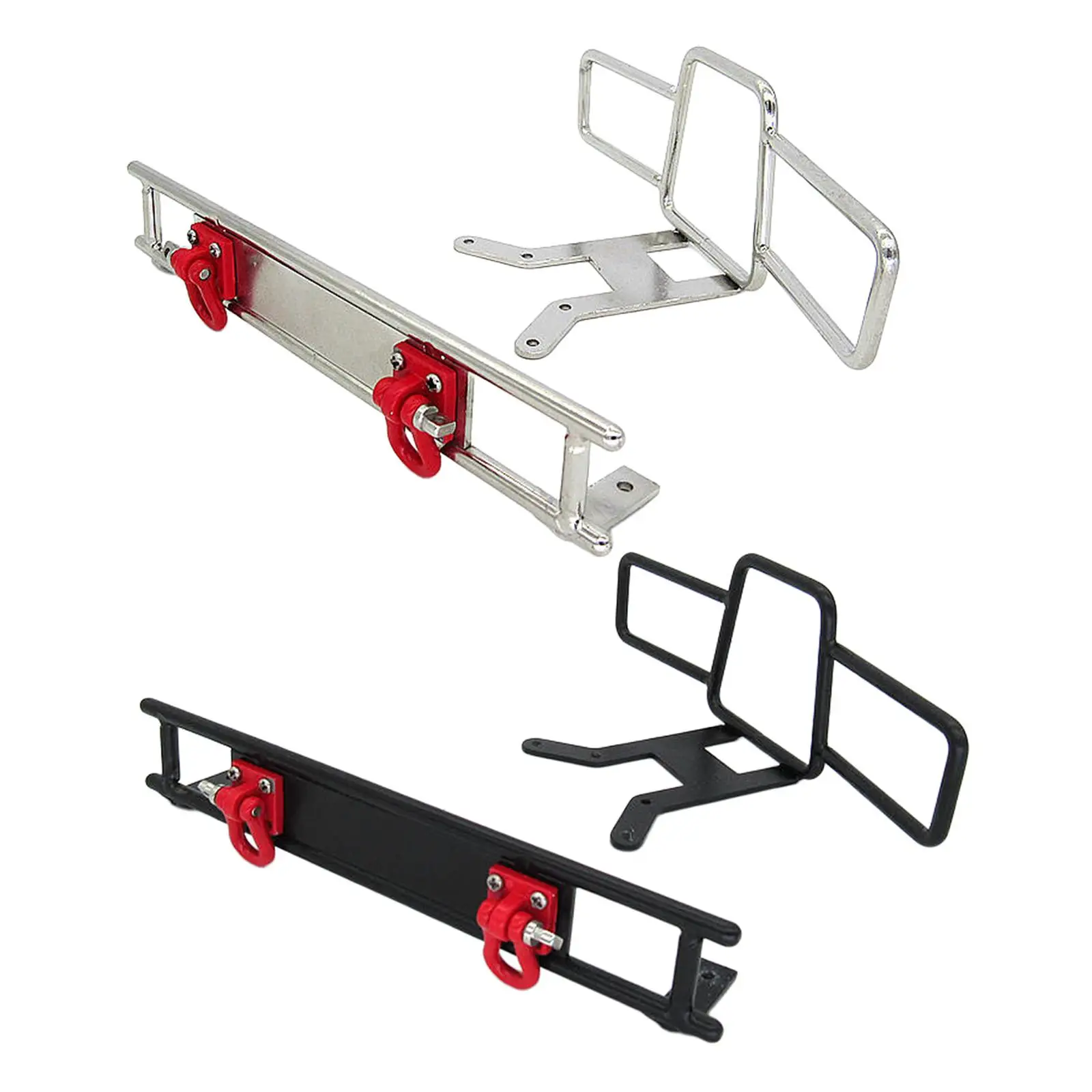 1/10 Schaal voor Achter Bumper Set, Metalen Bull Bar met Haak Hanger Mount Seat