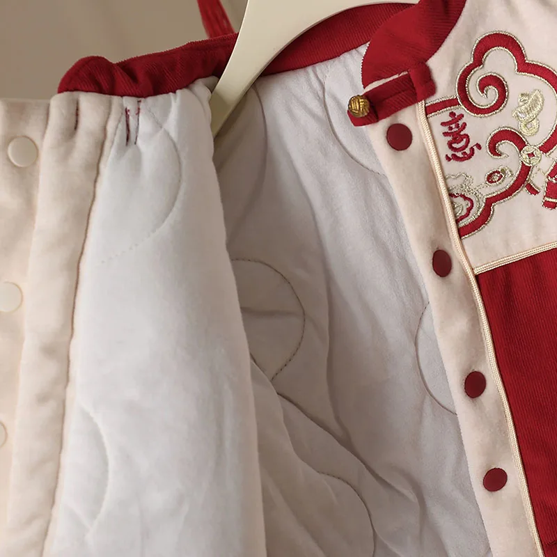 Conjunto lainado invierno para bebé niña – Top de lana bordado - imagen 5