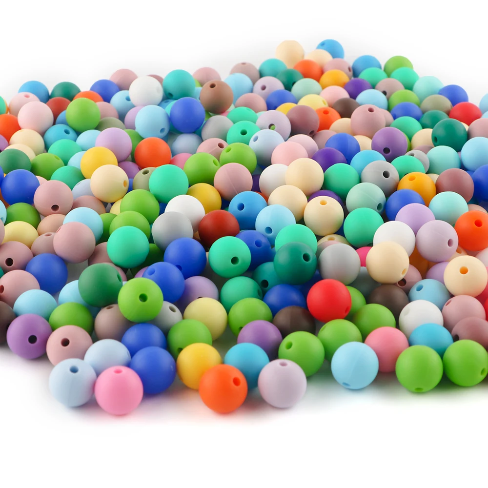 Kovict 100 Uds cuentas de silicona 9mm cuentas redondas de perlas para fabricación de joyería DIY pulsera collar Etc. accesorios de productos hechos a mano - imagen 4