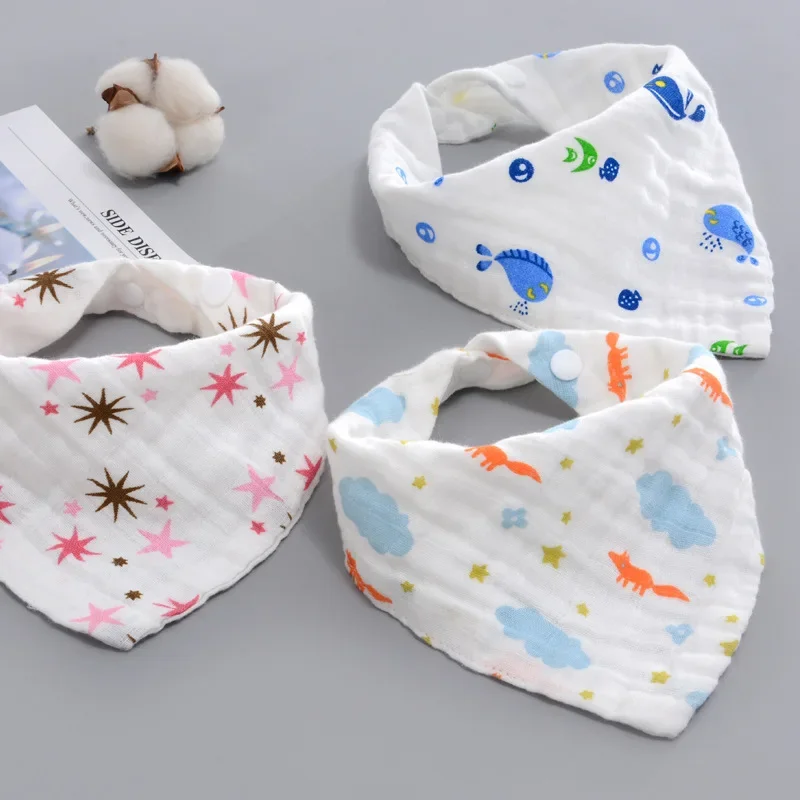 Baberos absorbentes de algodón para bebés recién nacidos - imagen 3