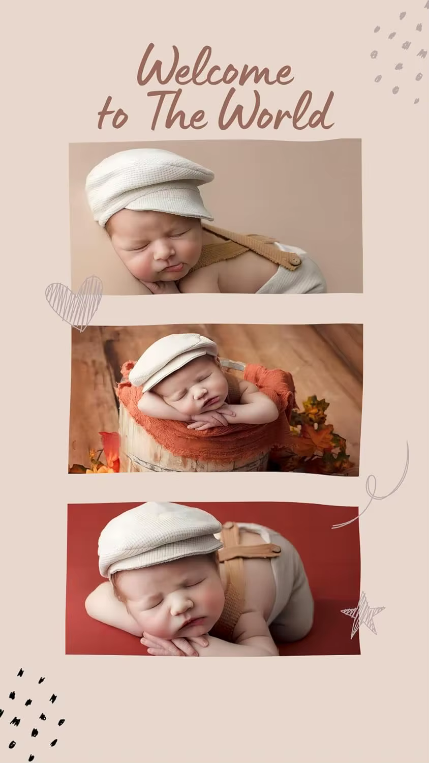 Set de fotografía para recién nacido con gorro y complementos - imagen 5