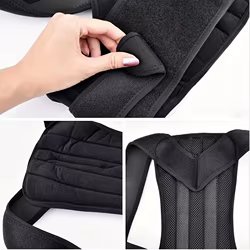 Corrector de postura infantil con soporte lumbar y hombros ajustable
