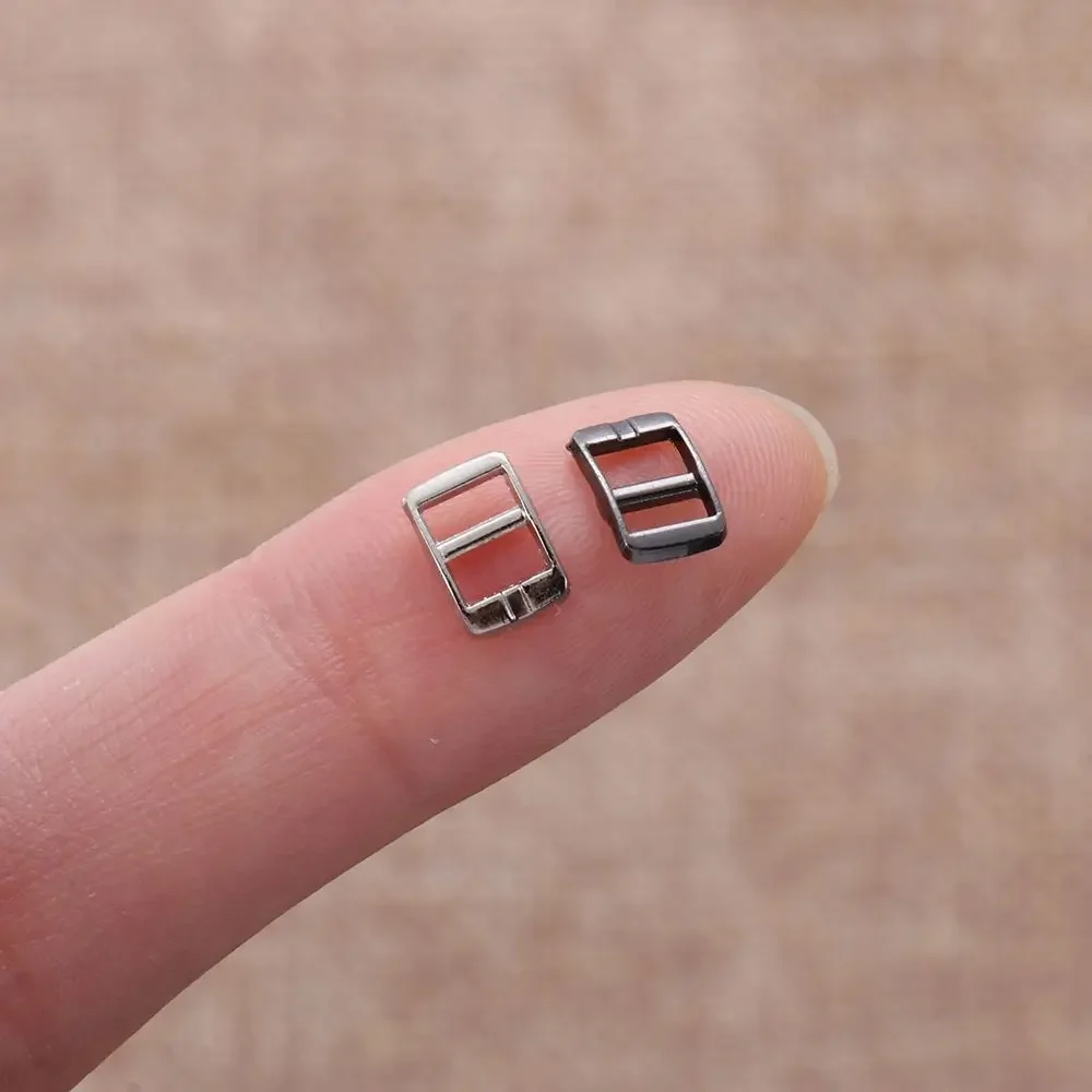 Mini hebilla de cinturón tri-glide Ultra pequeña para muñecas, hebillas bolsos, botones, ropa accesorios bolsas, novedad 4mm, 20 piezas - imagen 5