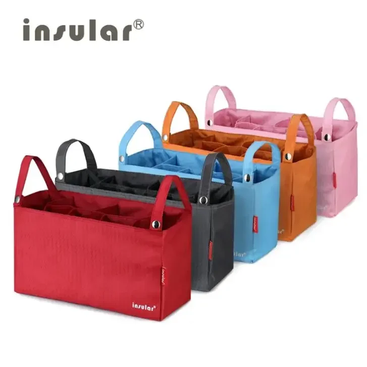 Carrito impermeable colgante portátil de poliéster 600D, bolsa de pañales de viaje para mamá y bebé, cochecito térmico, bolsa de pañales colgante, forro interior - imagen 4