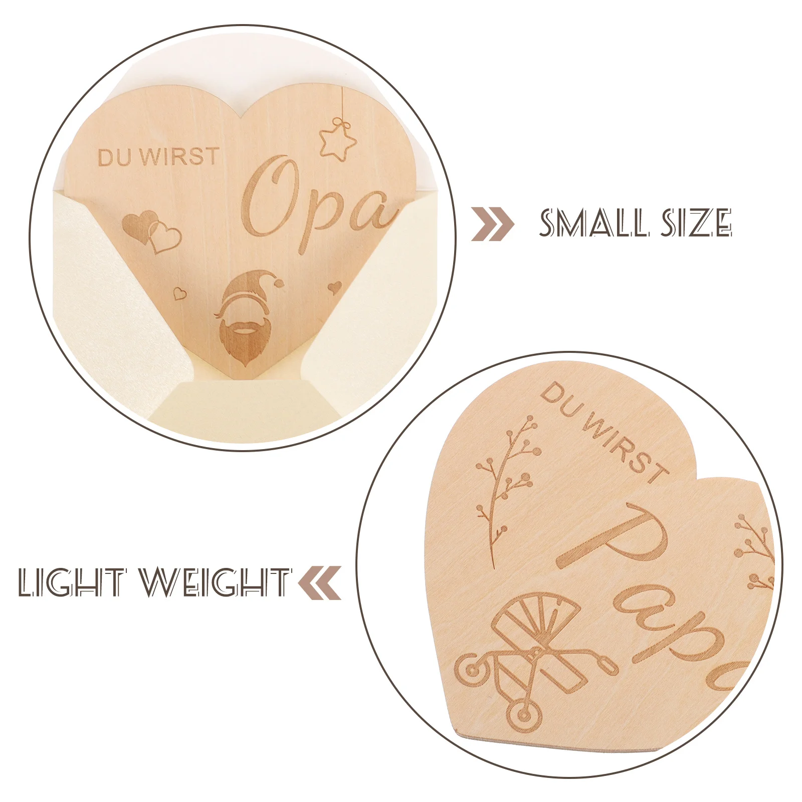 Juego de tarjetas de hito para bebé, Material de madera de primera calidad, portátil, ligero, seguro, registro de crecimiento mensual, hito para bebé, 1 Juego - imagen 2