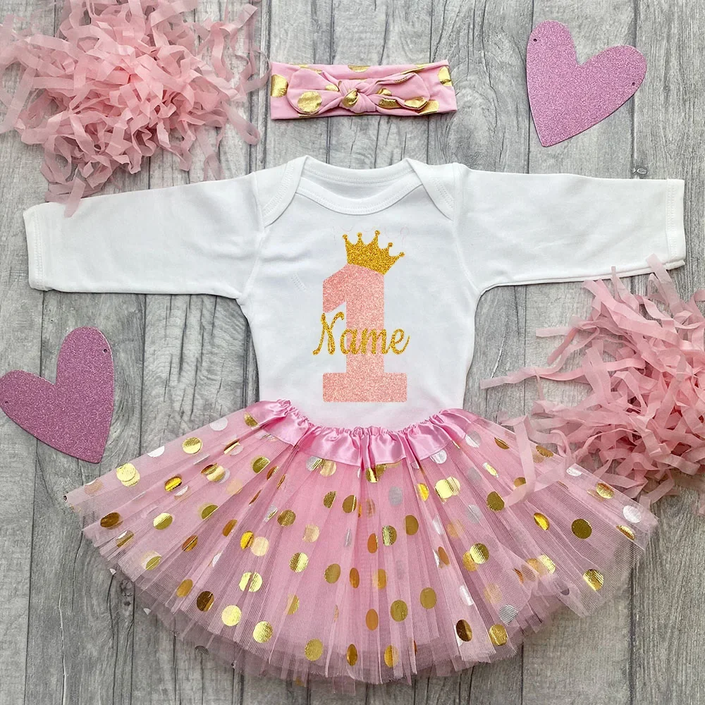 Body personalizado para cumpleaños de bebé, vestidos de pastel, vestido personalizado para niña, faldas tutú de lentejuelas, ropa, regalo de cumpleaños - imagen 3