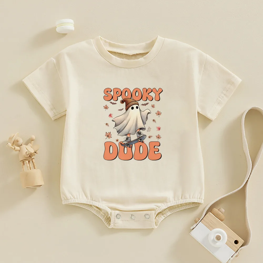 Pelele Retro de bebé escalofriante, pelele bonito de burbujas para Halloween, ropa de bebé, atuendo de primer Halloween - imagen 3