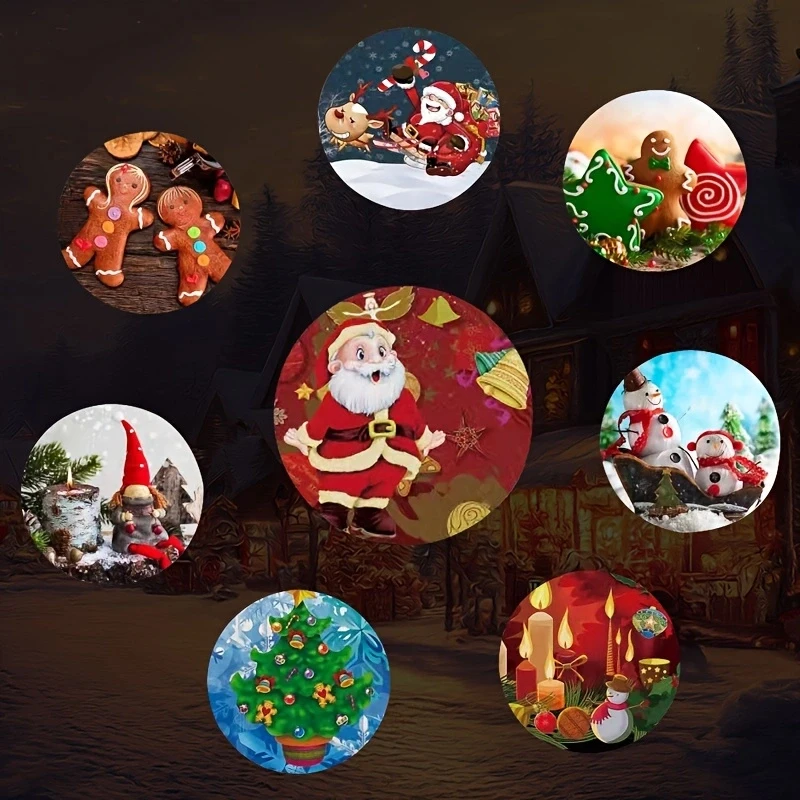 Proyector navideño infantil con escenas de Santa y árbol - imagen 3