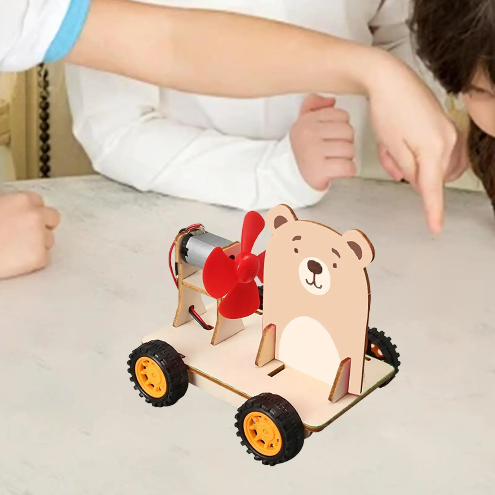 Action and Reaction Forces Car Model DIY Kits 3D Assemble Car Teaching Materials Wood Puzzle Toy Stem Project for Teens Kids