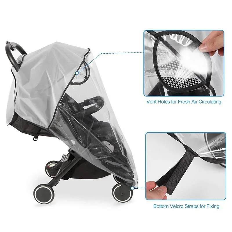 Cubierta de lluvia universal para cochecito – Impermeable y antiviento - imagen 4