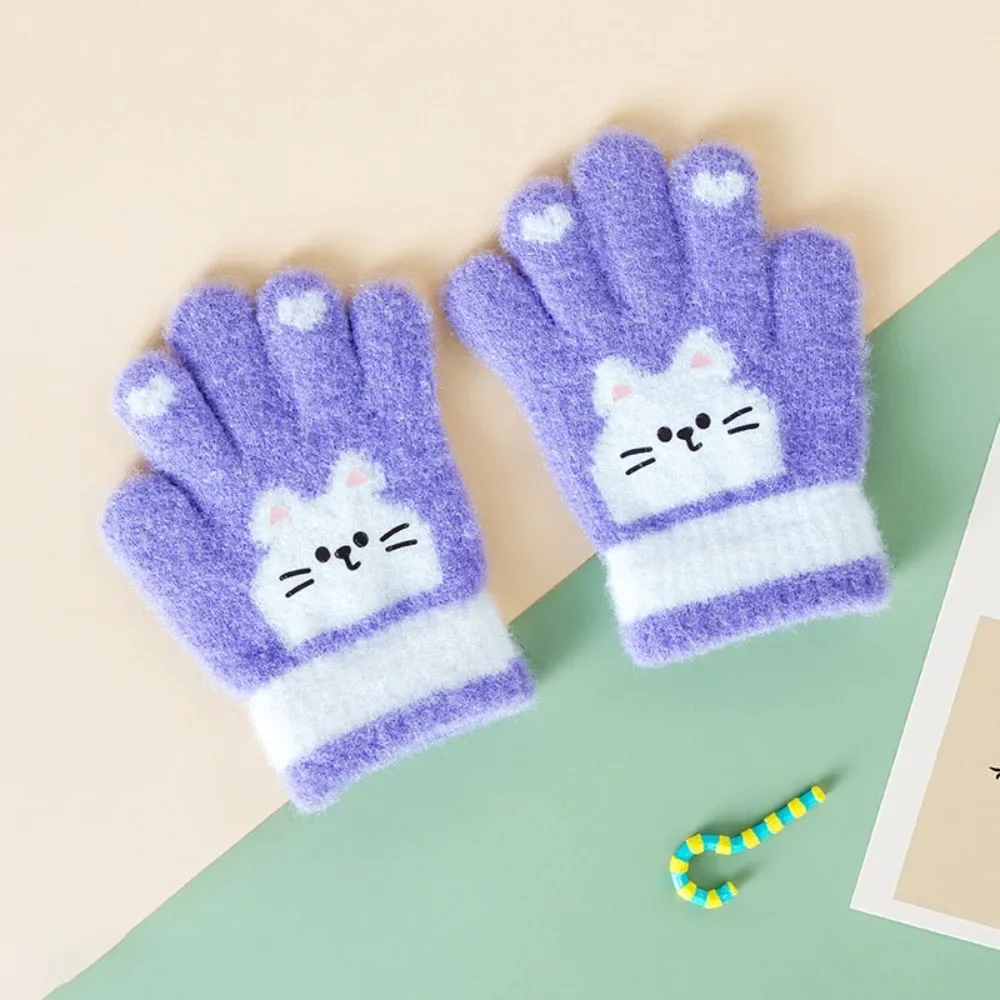 Regalos Lindo gato guantes para niños cálidos engrosados niños y niñas guantes a prueba de frío guantes niños - imagen 2
