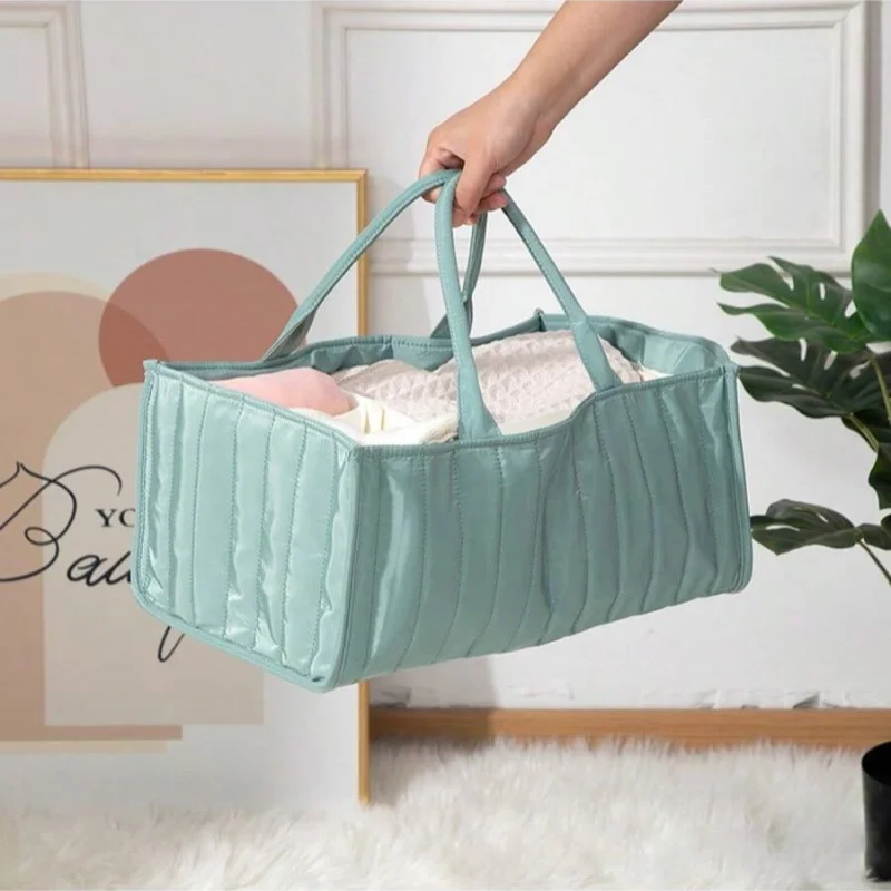 Bolsa de pañales multifuncional plegable gran capacidad para mamás - imagen 2