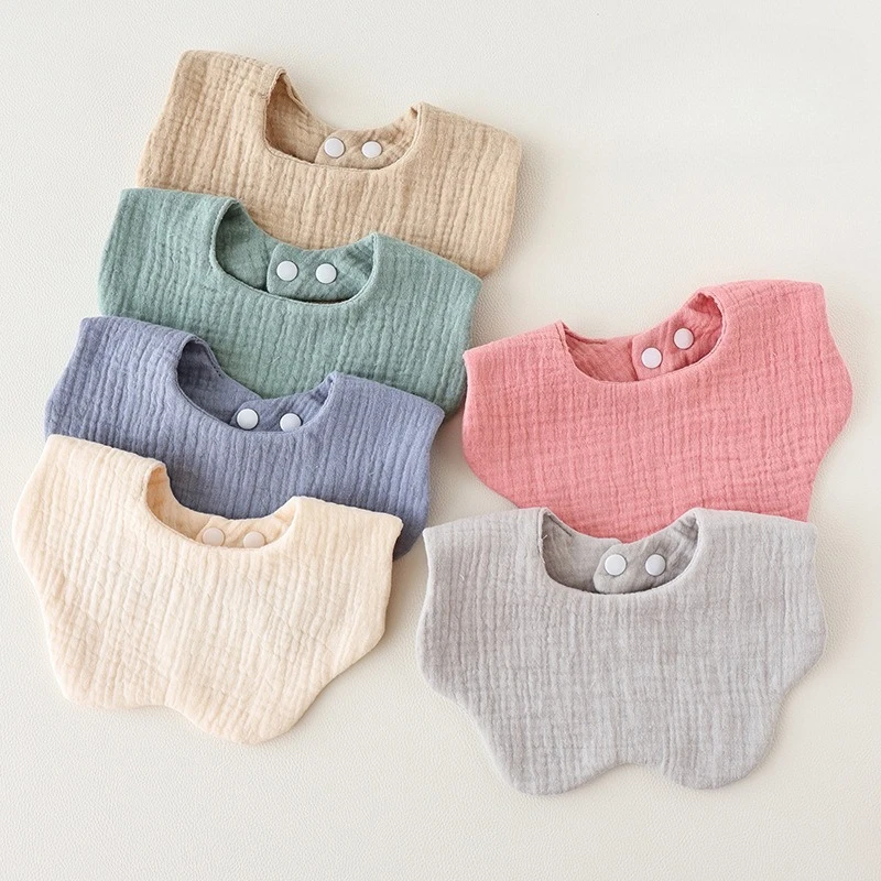 Babero suave de algodón para bebé – Transpirable y absorbente