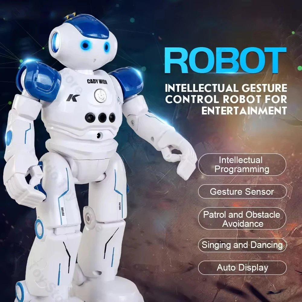 Robot inteligente con control remoto y programación para niños
