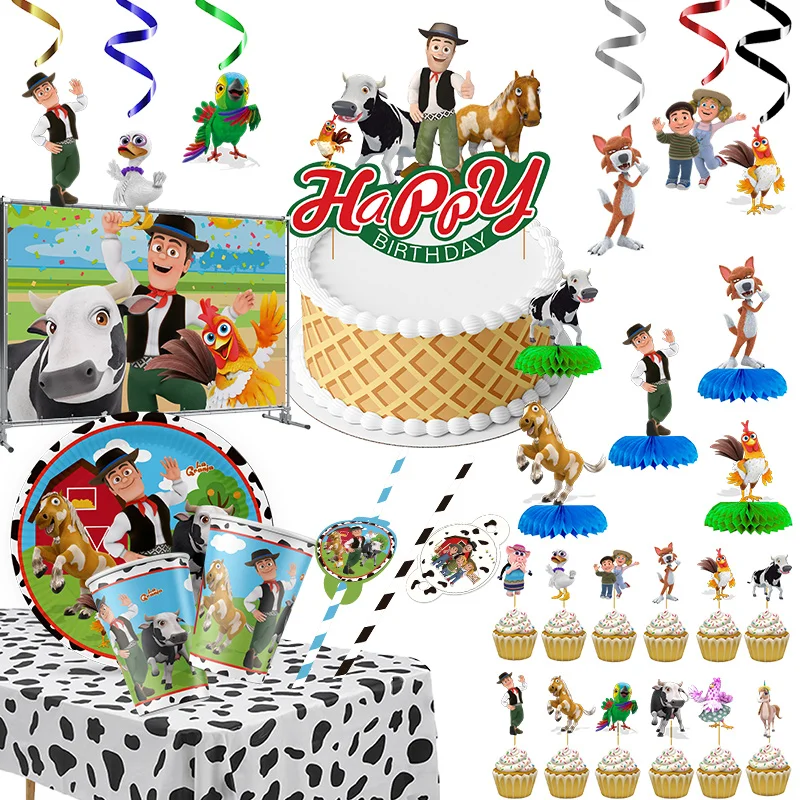 La Granja suministros para fiesta de cumpleaños decoraciones Zenon vajilla desechable para niños taza plato servilleta pajitas suministros de baño para bebé evento