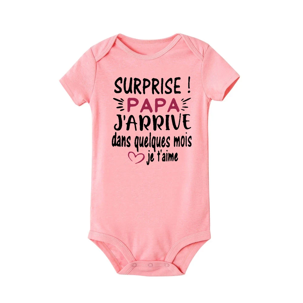 Sorpresa PAPA que llevan en unos pocos meses anuncio Body para bebé embarazada niño niña mono para niño ropa regalo de ducha infantil - imagen 4