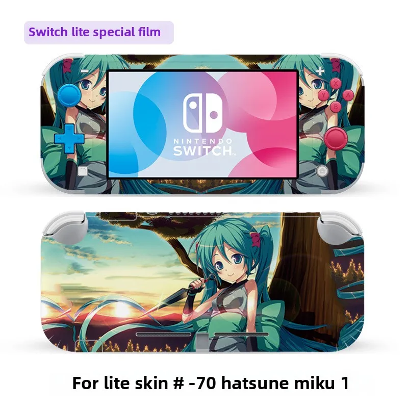 Hatsune Miku cubierta pegatinas de piel para Switch Lite accesorios de carcasa protectora dibujos animados Anime consola de juegos pegatina decorativa nuevo - imagen 2