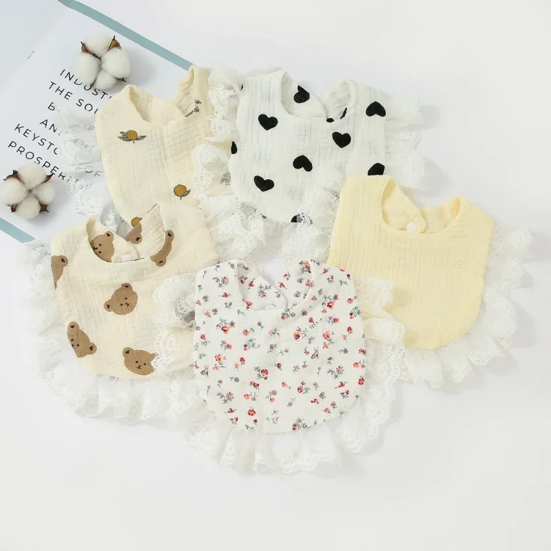 Paños para eructar de algodón suave para recién nacido, Baberos para bebé con estampado Floral de dibujos animados bonitos, toalla de Saliva para niño de cuatro estaciones, 1 unidad