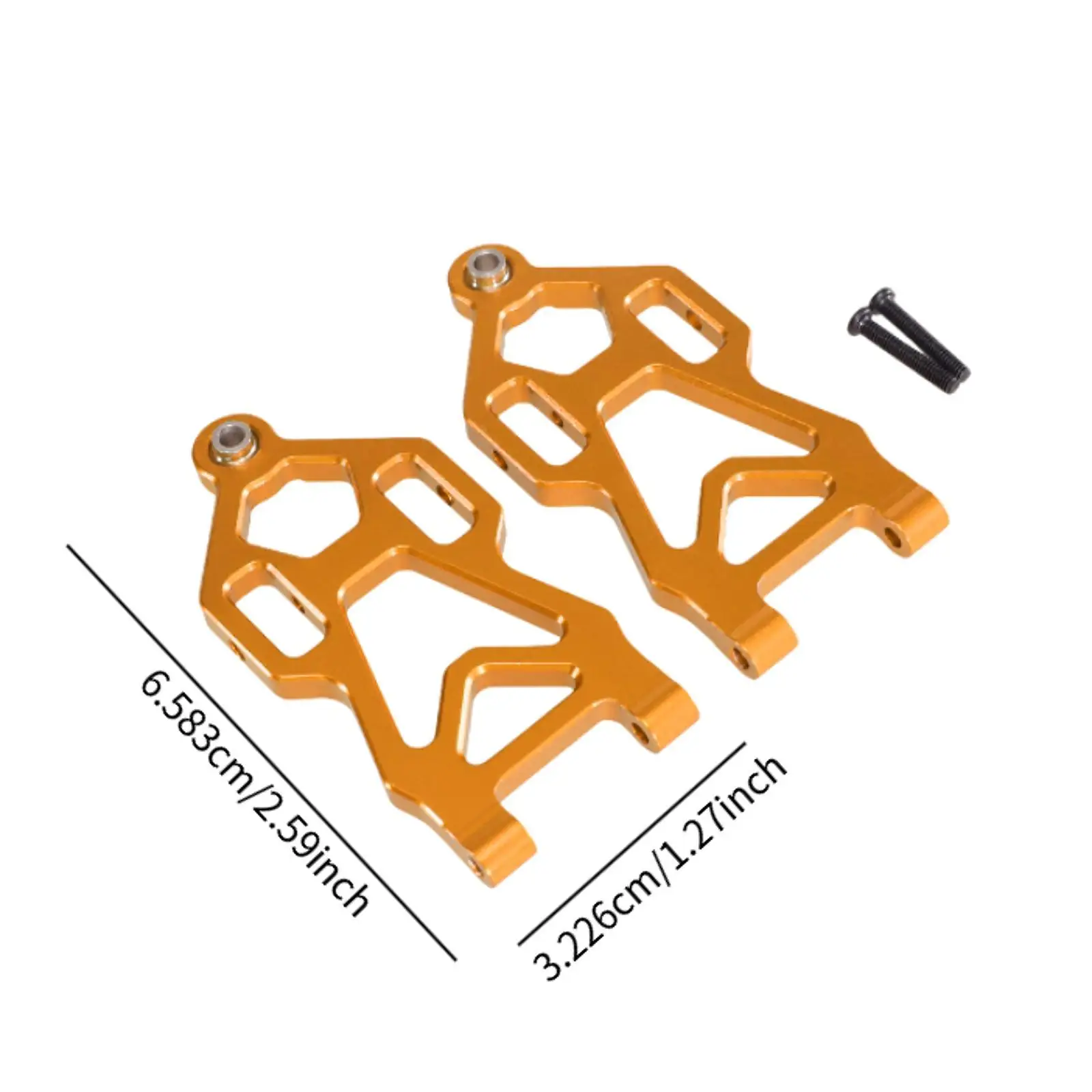Front Lower Arms Aluminum Alloy Suspensions Arms Replacement 1/16 RC Accessories Strong Sturdy for Suchiyu 16102 16104 16101