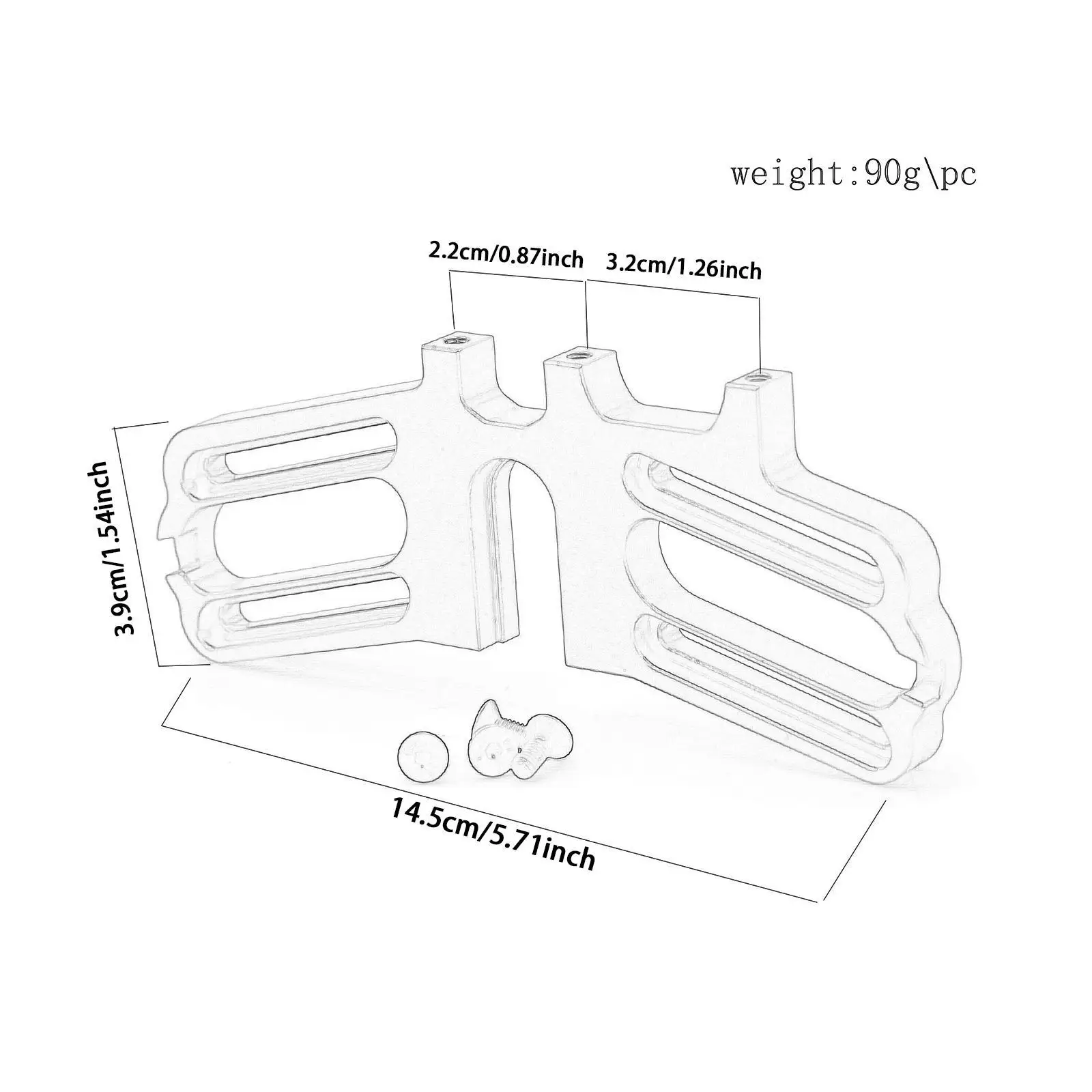 1:7 RC Car Double Motor Bracket Quick Release Motor Mount Holder for Crawler Remote Control Car