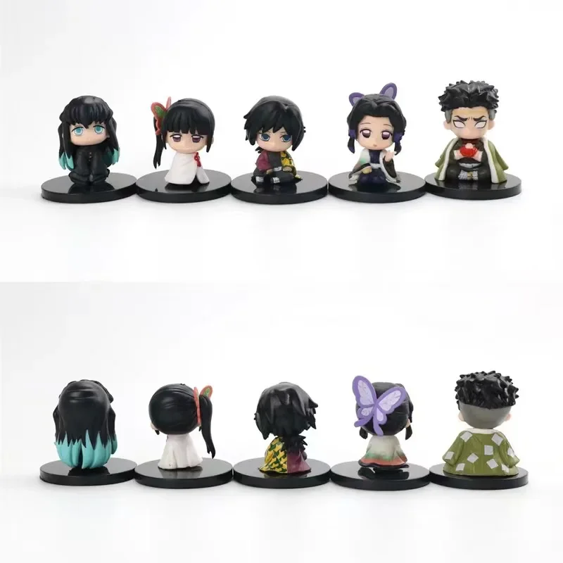 Figura DE ACCIÓN DE Demon Slayer, modelo bonito de versión Q, Iguro, Obanai, Tomioka, Giyuu, Kanroji, Mitsuri, Tokitou, Muichirou