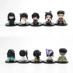 Figura DE ACCIÓN DE Demon Slayer, modelo bonito de versión Q, Iguro, Obanai, Tomioka, Giyuu, Kanroji, Mitsuri, Tokitou, Muichirou