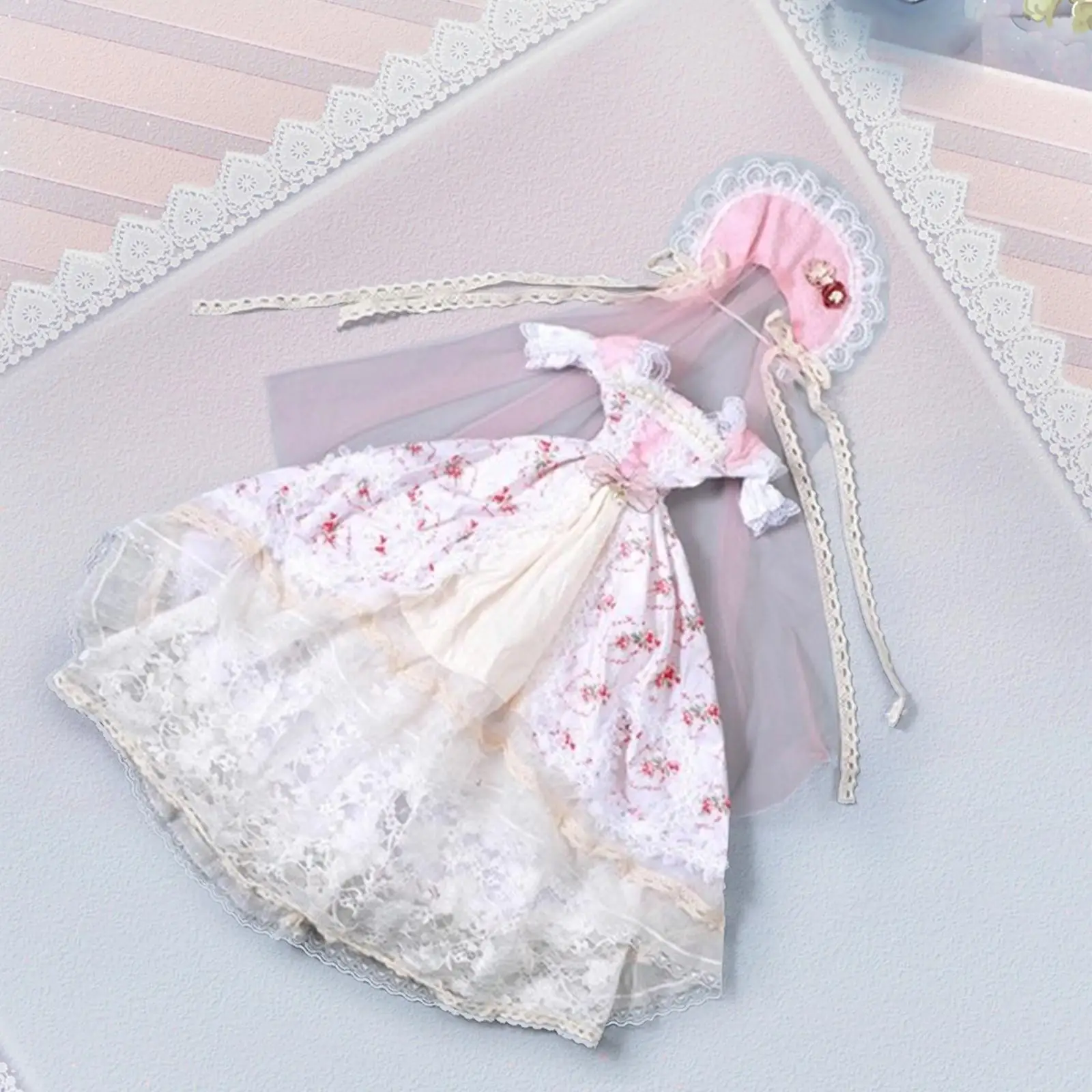 Disfraz de vestido de princesa para muñeca 1/3, disfraz educativo DIY para niños de 23,62 pulgadas