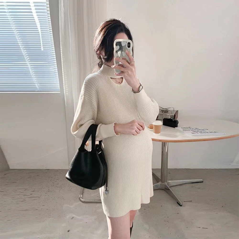 Jersey premamá tejido – Cómodo y holgado para otoño e invierno - imagen 3