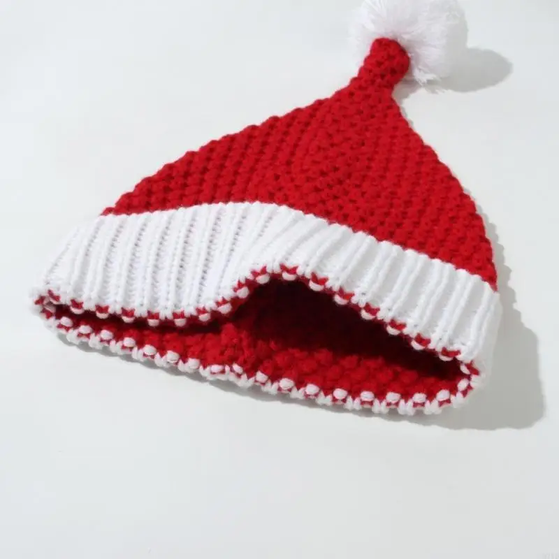 D7YD Gorro fiesta Navidad, disfraz, gorro Navidad, gorro rojo Navidad para padres e hijos - imagen 2