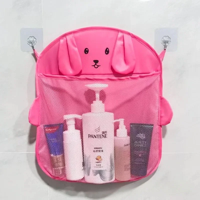 Juguete para Baby Shower, juguetes de red de animales Kawaii, bolsa de almacenamiento para niños, ventosa fuerte, bolsa de juego de ducha para niños, organizador de baño, juguetes acuáticos