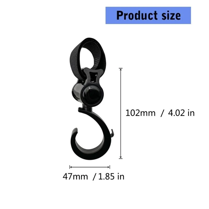 M76C colgante coches gancho giratorio práctico para cochecitos y accesorios para bebés - imagen 5