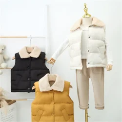 Chaleco de algodón sin mangas para niños – Invierno suave e informal