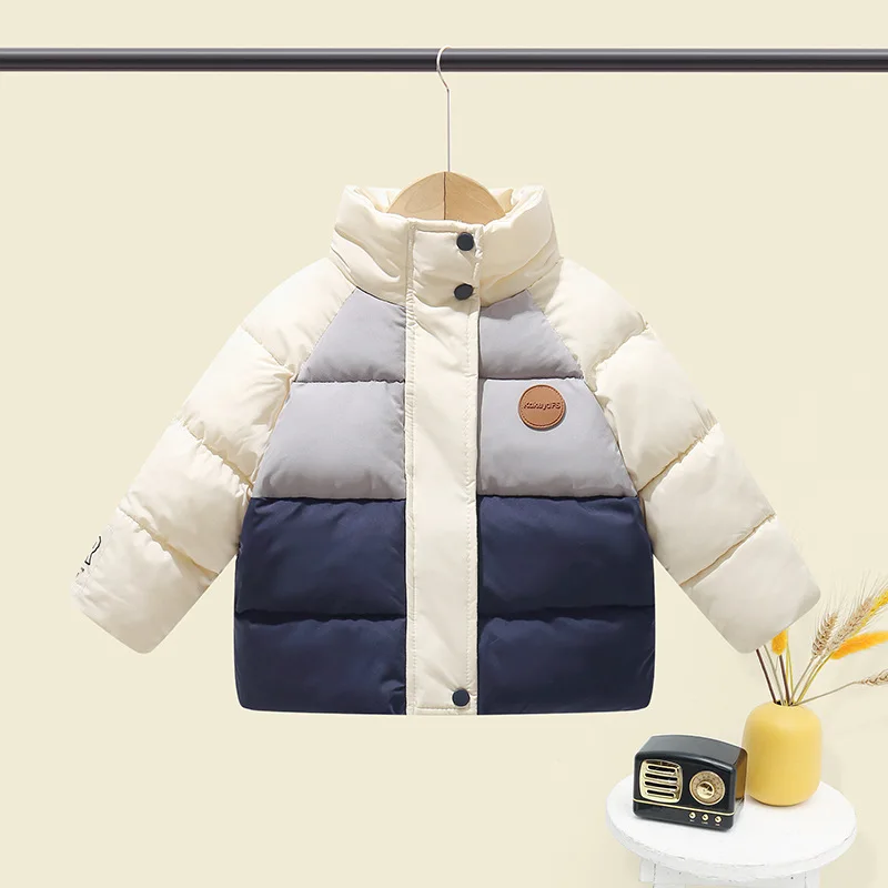 Abrigo de plumón infantil cálido de invierno con cuello alto - imagen 2