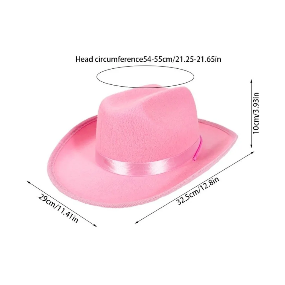 Sombrero vaquero infantil de ala ancha transpirable con cordón - imagen 5