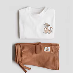 Conjunto infantil de verano con león: camiseta y pantalón corto