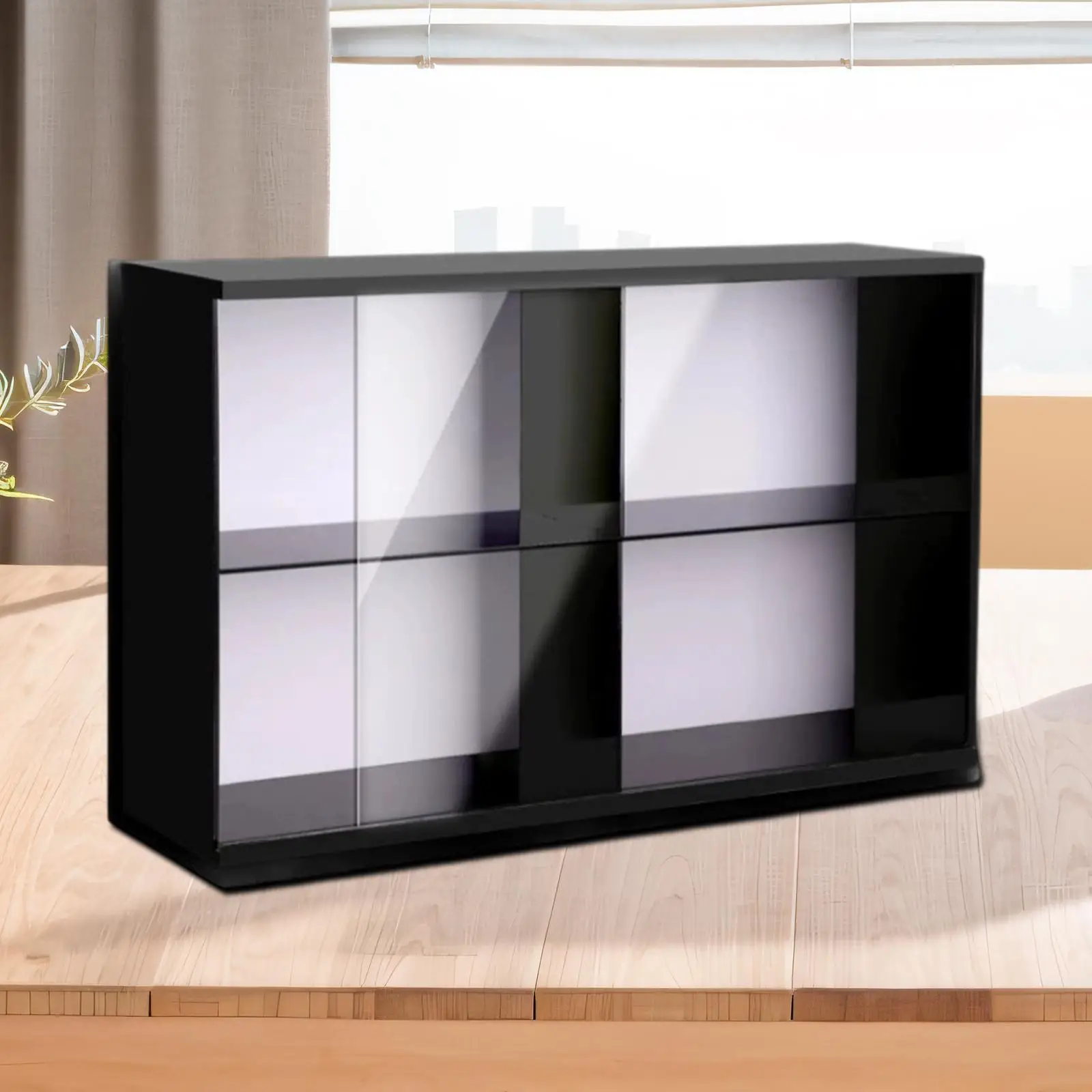 1/24 Model Car Display Case with Light Shelf Display Stand Showcase for Dolls Countertop Action Figures Collectors Collectibles