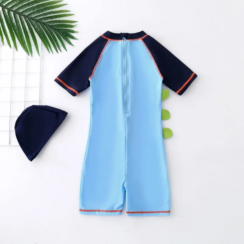 Nuevo traje de baño para niños, bonito traje de baño de dibujos animados, comodidad, secado rápido, trajes de baño suaves de una pieza, ropa sencilla para vacaciones en la playa para niños - imagen 4