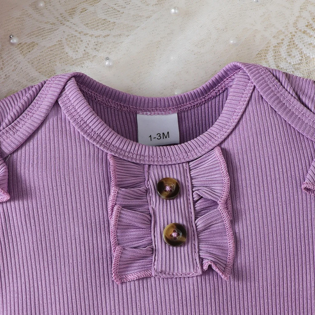 Conjunto de ropa para niña recién nacida, Top de manga corta + Falda corta con tirantes, ropa de verano bonita y versátil para bebé de 1 a 12 meses, 2 uds. - imagen 3