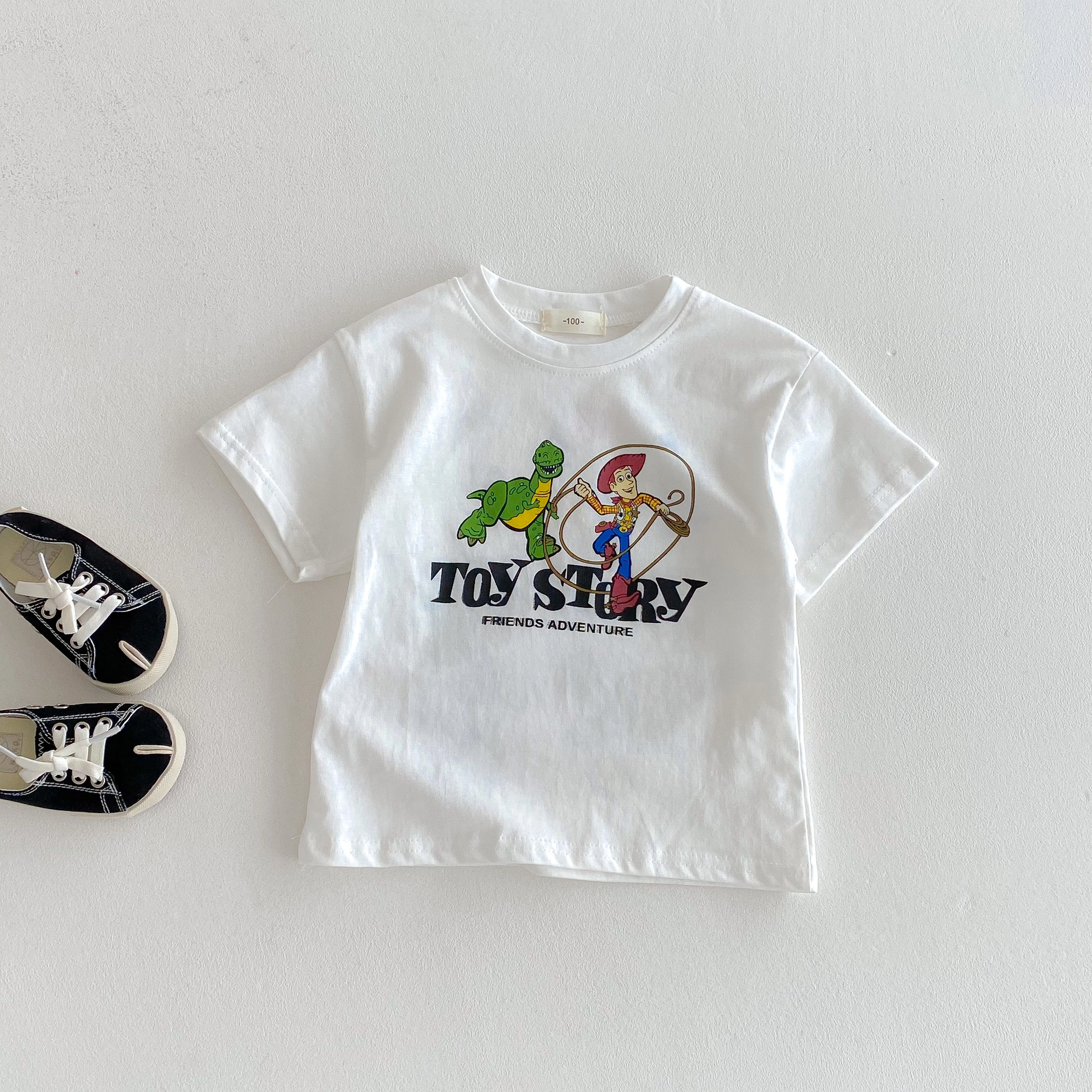 Camiseta estampada de dibujos animados para bebés, ropa nueva de verano, camisetas de manga corta, disfraz para niños pequeños, camisetas informales con cuello redondo - imagen 3